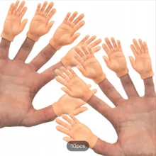10pcs Tiny Hands Finger Little Finger Puppets Mini Finger Hands Miniature Small Hands - Apricot - View 1