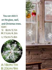 15pcs Snowflake Design Hanging Decoration - White - View 10