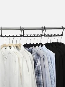 1pc, Tối đa hóa không gian tủ quần áo của bạn với móc treo quần áo màu trắng và đen có thể điều chỉnh này! Trang trí Trang trí mùa thu Trang trí lễ hội Trang trí phòng Trang trí nhà Trang trí mùa thu Trang trí phòng ngủ - màu đen - Xem 3