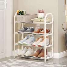 1pc Easy-to-assemble Ladder-shaped Shoe Rack For Dormitory & Apartment Storage At The Entrance - Black - View 3