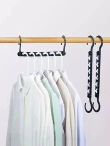 1pc, Tối đa hóa không gian tủ quần áo của bạn với móc treo quần áo màu trắng và đen có thể điều chỉnh này! Trang trí Trang trí mùa thu Trang trí lễ hội Trang trí phòng Trang trí nhà Trang trí mùa thu Trang trí phòng ngủ - màu đen - Xem 2