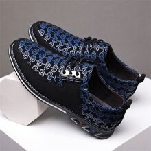 Zapatos De PU Transpirables Con Suela Suave Para Hombres, Zapatillas De Deporte De Confort Con Punta Redonda Y Moda Para Ocasiones Casuales Y Deportivas