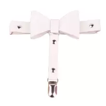 1 Miếng Quý cô Nhiều màu Trang trí Nơ Da Thắt lưng Nịt vớ , Thích hợp Đối với Hằng ngày , Đường phố Nhảy , Hộp đêm - trắng - Xem 1