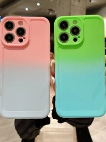 Funda de teléfono de cobertura total con lente de color degradado, simple y de moda, compatible con Apple, , , Redmi, Oppo, Vivo, , versión internacional, no la versión nacional - Rosa - Ver 5
