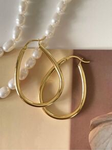 1 par de brincos de pingente de lágrima vazada em prata S925 com design exclusivo, Minimalista, Elegante e Versátil para mulheres, perfeito como presente de aniversário e uso diário para as melhores amigas em feriados.