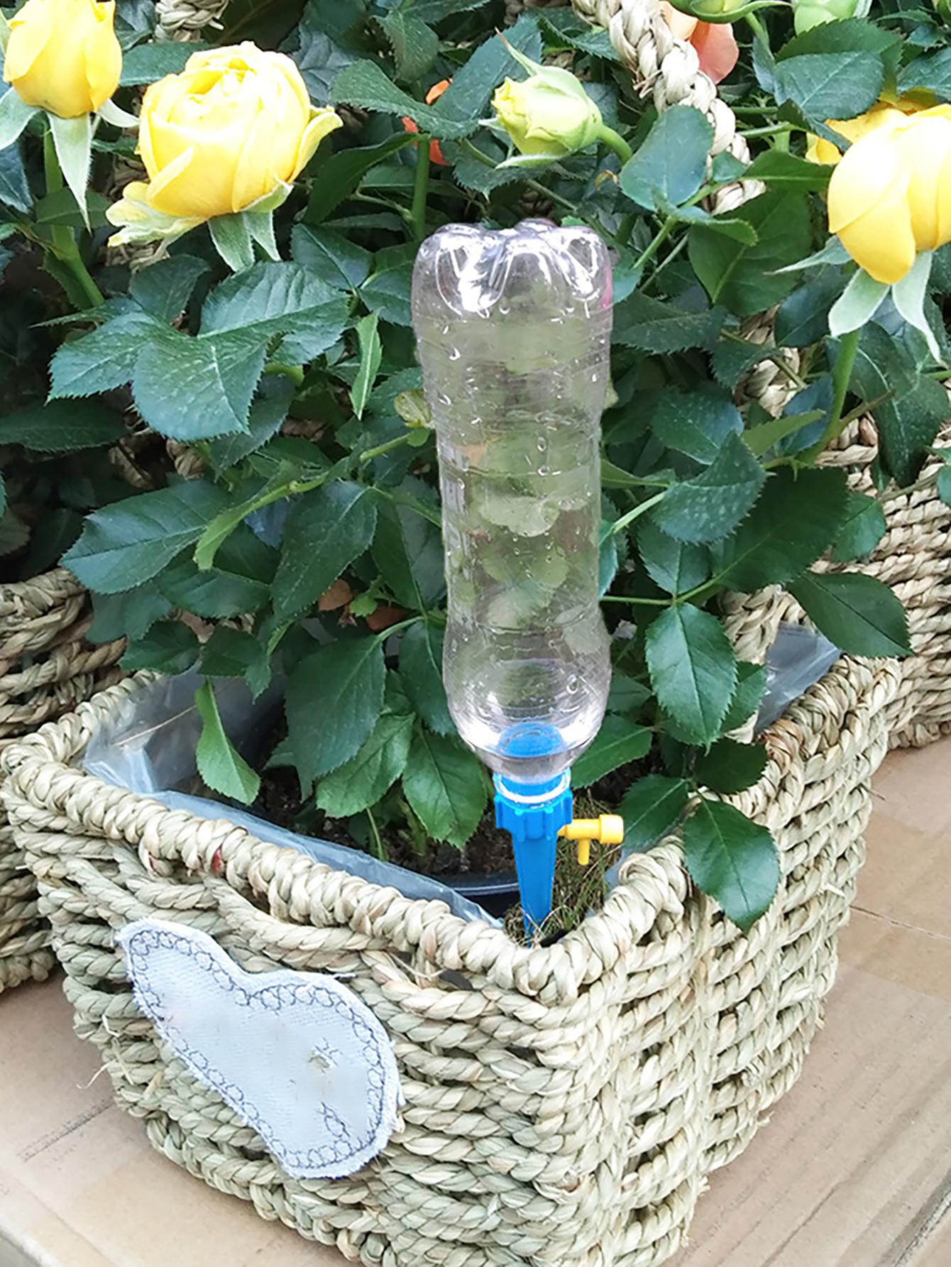 The automatic watering system keeps your garden plants and flowers