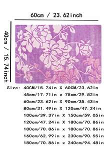 1pc Geometric Carpet - Purple - View 3