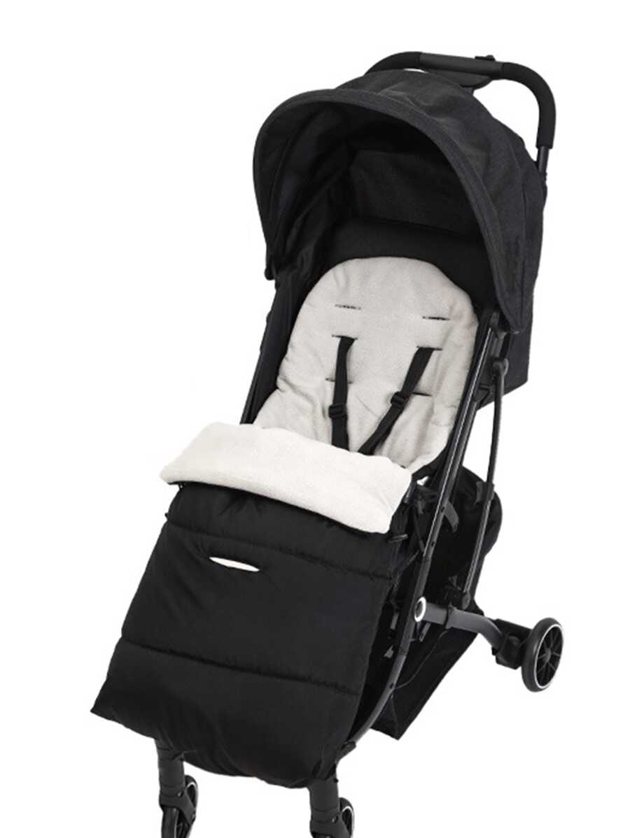Baby Stroller Footmuff Sleeping Bag, Windproof And Warm - Black - View 1