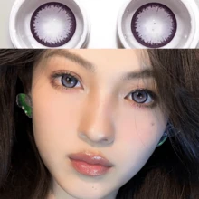 Morningcon 2pcs Candy Blue Halloween Colored Contact Lenses, Natural Looking And Enlarged Pupil, Prescription Available For Myopia Correction - Blue - View 5