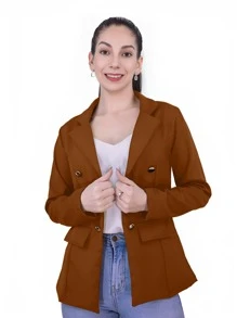 Women Blazers - 銅色 - 查看 2
