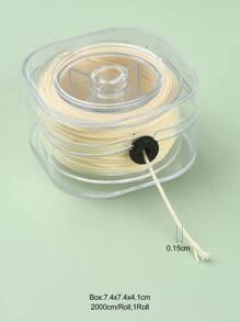 1 Roll Of Approximately 20m 1.5mm Handmade String For Diy Jewelry Making, Suitable For Bracelet And Necklace - Beige - View 5