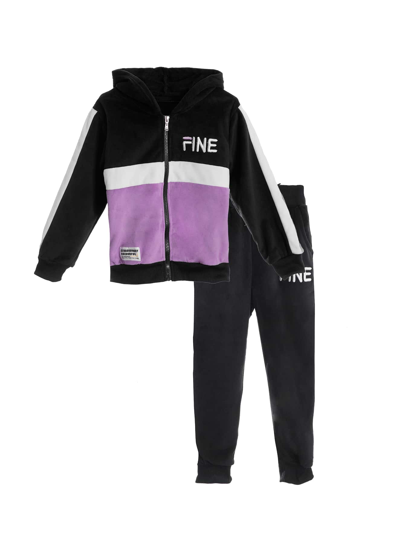 CONJUNTO PANTS DEPORTIVO NIÑA - Negro - Ver 1