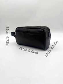 Business Waterproof Pu Storage Bag, Great For Business Trip, Toiletry Storage, Hand Carry, Wrist Bag, Tool Bag With Large Capacity. Keep Your Belongings Organized And Portable. Black Bag Chest Bag Men Wallet Vacation Gift Bag Pack Clutch Bag Handbags Spring Vintage Bags Mini Bag Small Bag Men Essentials Pillow Bag Men Men's Gifts Father Day Gift Holiday Essentials Bags For Holiday Pouch Wristlet Wallet