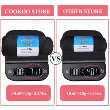 4入組羊毛創可攜粗毛線，適用於非洲鉤編鉤辮素描扭結手工毛織假螺絲辮捲髮棒捲髮鬆緊棒70克/卷 - 黑色 - 查看 4