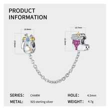 1入組時尚方晶鋯石安全鏈條釘珠-聖誕老人,雪花,幸運禮品,手套短襪,腳印設計,S925純銀DIY吊墜安全鏈條釘珠適用於女士日常穿著,媽媽,女孩,女朋友生日禮物,聖誕