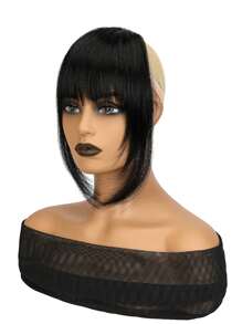 Synthetic Bangs Wig Extensions With Straight Bangs, Heat Resistant And High Temperature Silk, Suitable For Daily Wear And Parties