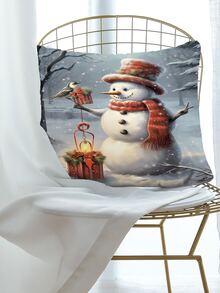 1pc Christmas Series Digital Printed Pillowcase - Multi-color - View 4