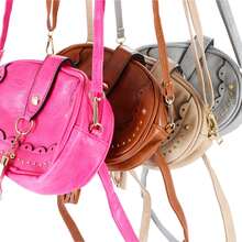 Women's Crossbody Bag With Crossed Studs - Multicolor - View 5