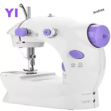 Mini Portable Sewing Machine Automatic Electronic Compact Double Speed Control Double Threads - White - View 1
