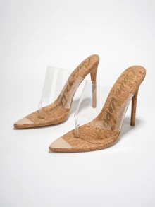 Sandalias de tacón para mujer - Marrón - Ver 2