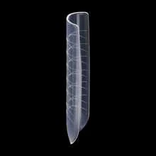 120Pcs Fake Nail Bamboo Quick Extension Tips Reusable Polygel Nails Form With Scale Uv Gel Polish Mold Sculpted Full Cover Press On Nails For Women And Girls Manicure Supplies Tools Bl06