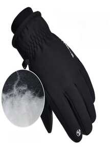 1 Pair Random Style Warm Ski Gloves, Windproof, Waterproof, Sensitive Touch Screen, For Outdoor Activities, Suitable For Men & Women, Christmas,Winter Hand Warmers