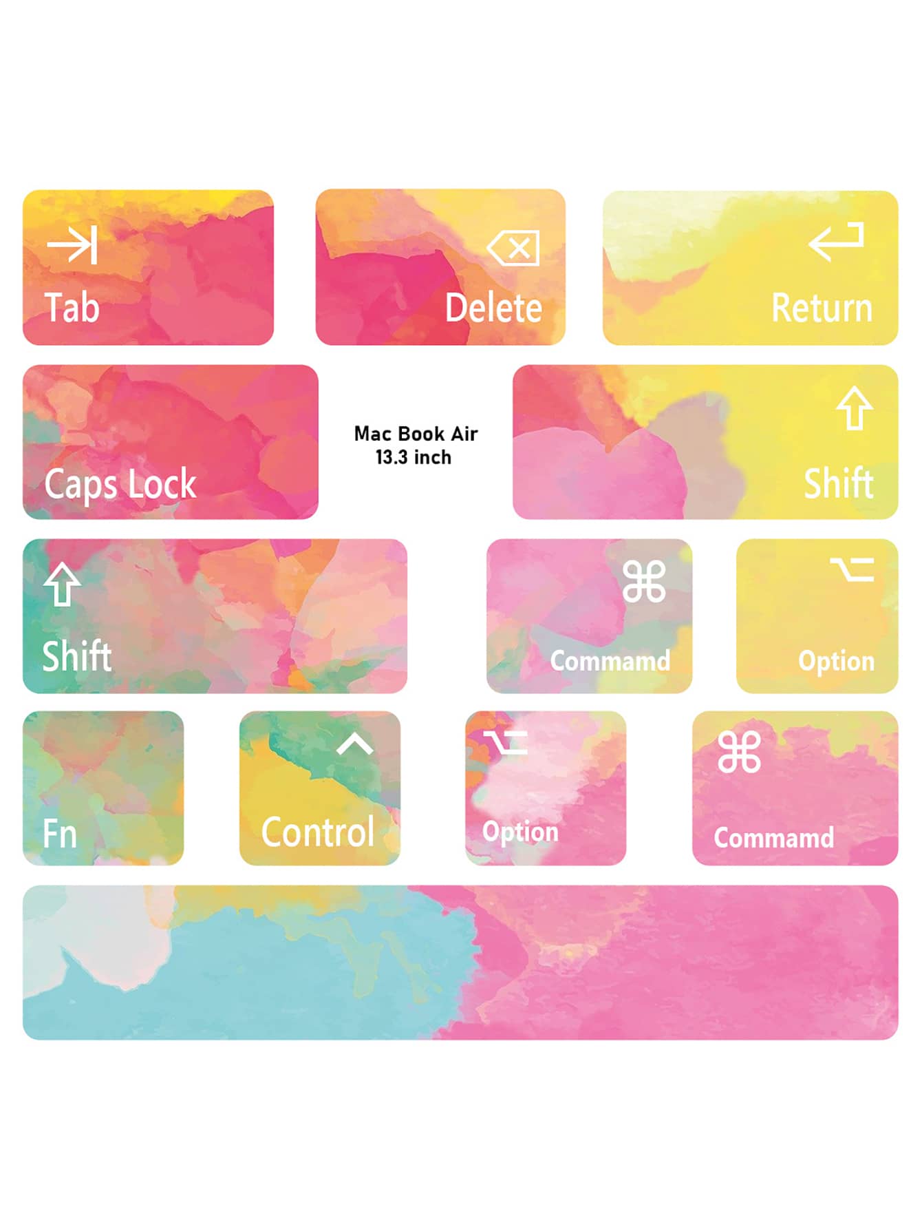 1pc Keyboard Sticker For Computers And Laptops, Suitable For Computer Sticker Keyboards - Multicolor - View 1