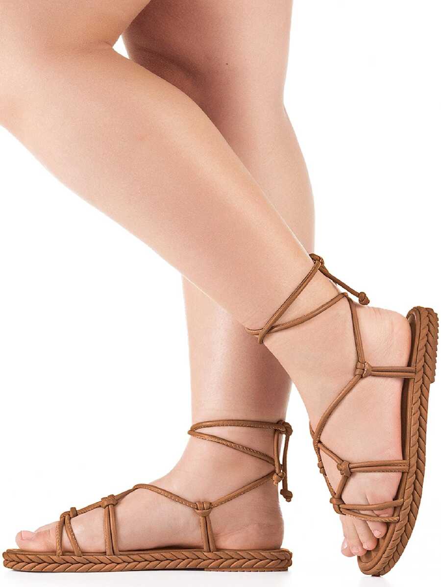 GiGiL Women Flat Sandals - Camel - View 1