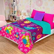 Soft Shearling Reverse Coverlet - Lilac Purple - View 2