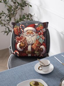 1pc Christmas Themed Digital Printed Pillowcase - Multi-color - View 6