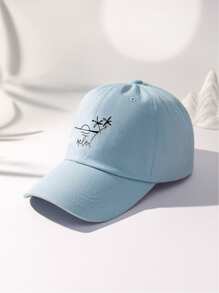 1 Pieza Gorra De Béisbol Con Diseño De Paisaje De Atardecer En Estilo Y2k Unisex, Sombrero De Sol Para Deportes Al Aire Libre, Sombreador Y Uso Diario En El Camino - Celeste - Ver 2