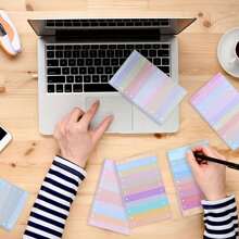 50pcs Multicolor To-Do List Stickers, Self-Adhesive Notepad Sticker For Office Memo, Home/Office Supplies (Random Color) Back To School - Multicolor - View 2