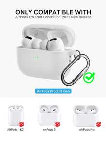 Silicone Case Compatible With AirPods Pro 2nd Generation - White - View 4