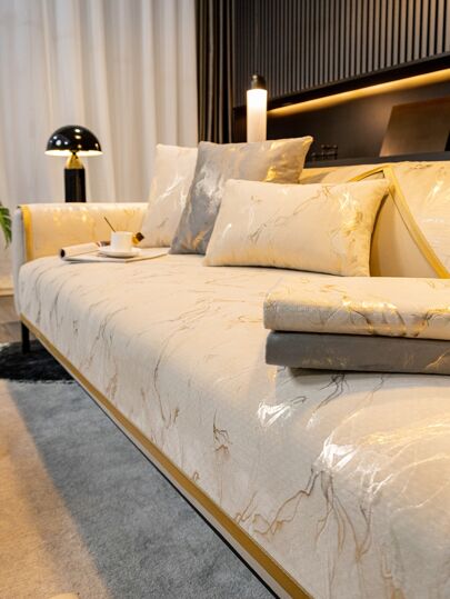 1 Stück Jacquard Schneeweiß Sofa Bezug Für Kissen, Rückenlehne Und Armlehne, Vier Jahreszeiten Universal