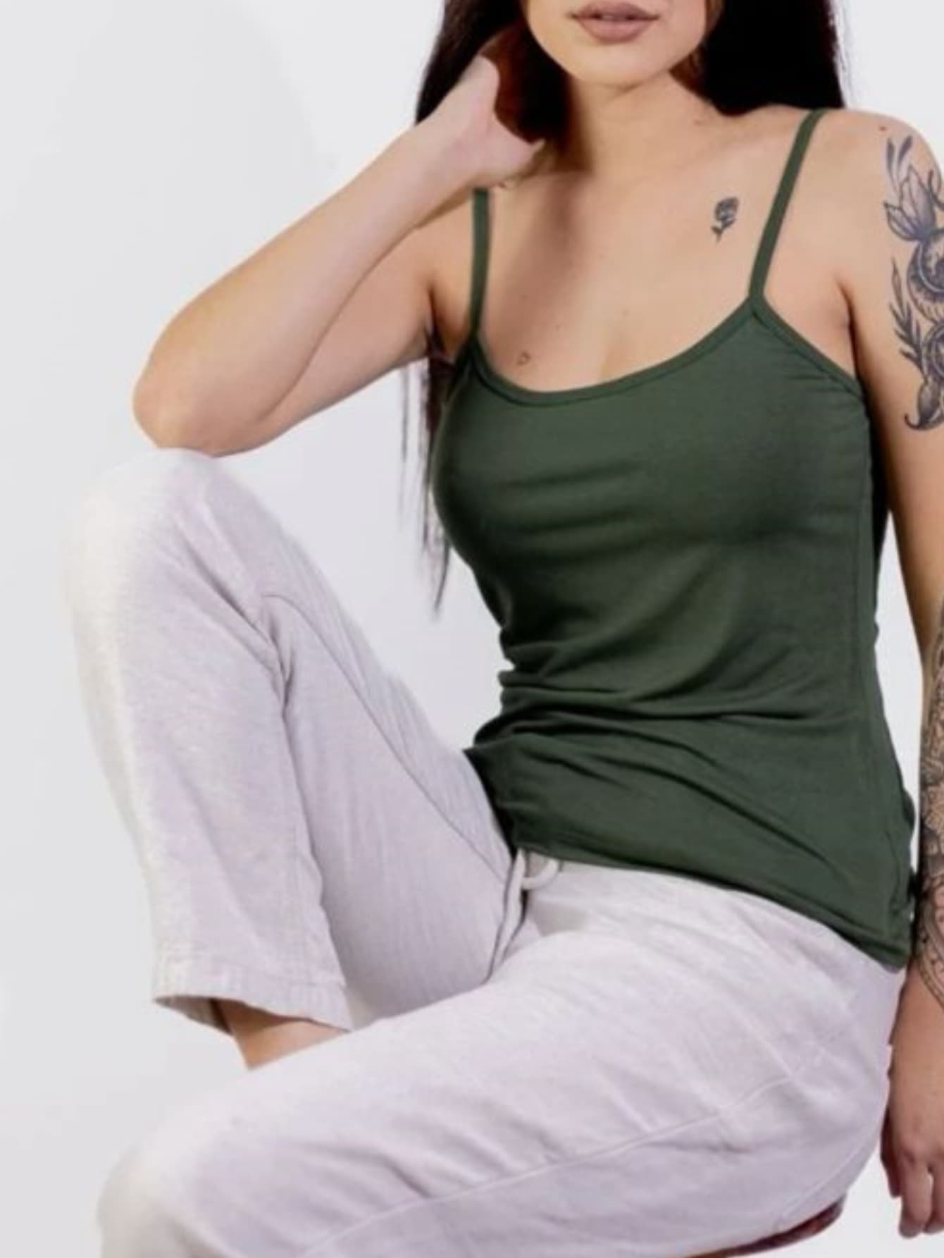 Women Tops - 墨綠色 - 查看 1