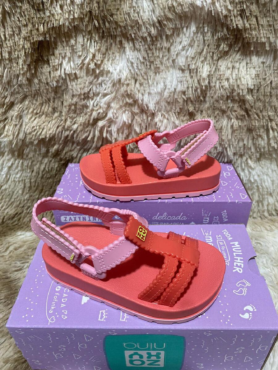 Kids Flat Sandals - trái cam - Xem 1