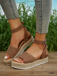 Quý cô Nâu Dây thừng Dép quai hậu - màu nâu - Xem 2