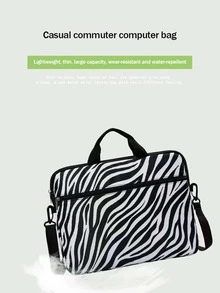 14 Inch Laptop Sleeve, Portable Laptop Bag Laptop Bag For School Student Classroom Laptop Bags Classroom Bags Teacher Storage Bags Classroom Organizer Bags - Black and White - View 6