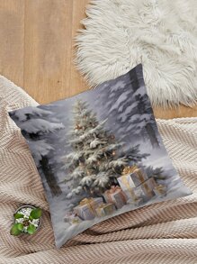 1入組聖誕節圖案數字印花枕套 - 多彩色 - 查看 1