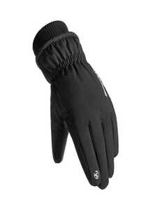 1 Pair Random Style Warm Ski Gloves, Windproof, Waterproof, Sensitive Touch Screen, For Outdoor Activities, Suitable For Men & Women, Christmas,Winter Hand Warmers