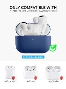 1 个纯色硅胶保护壳适用于 Apple Pro（第二代）耳机（不含耳机）