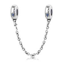 1入組時尚方晶鋯石安全鏈條釘珠-聖誕老人,雪花,幸運禮品,手套短襪,腳印設計,S925純銀DIY吊墜安全鏈條釘珠適用於女士日常穿著,媽媽,女孩,女朋友生日禮物,聖誕