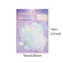 40pcs/pack Luminous Jellyfish And Stars & Moon Reflection Pet Stickers, Waterproof Label For Decorating Phone, Laptop, Notebook, Art Journal, Scrapbook, Diy, Aesthetic Office Supplies School Stationery