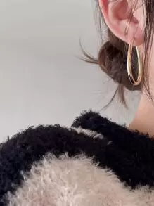 1 par de brincos de pingente de lágrima vazada em prata S925 com design exclusivo, Minimalista, Elegante e Versátil para mulheres, perfeito como presente de aniversário e uso diário para as melhores amigas em feriados.