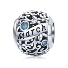 1pc Zodiac Star Sign Diy 925 Sterling Silver Charm Beads Fit For Charm Bracelets, 12 Constellations Cubic Zirconia Charm - Silver - View 17