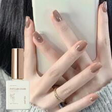 Khaki Color Ice Through Gel Nail Polish 15ML Soak Off Glitter Gel Polish For All Seasons - Home Salon Nail Art DIY - 卡其色 - 查看 2
