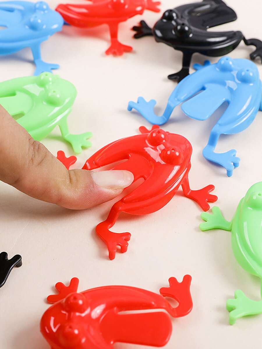 4 piezas Juguetes travieso saltando mini con rana de plástico rebote sapo - Multicolor - Ver 1