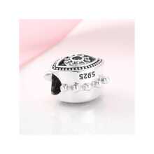 Fille 1 pièce À La Mode Mauvais Œil Bleu Zircone Cubique Pendentif Perle , S925 Argent DIY Breloque Pendentif Pour Femme Tous Les Jours Porter , Cadeau Pour Mère , , Petite Amie Anniversaire