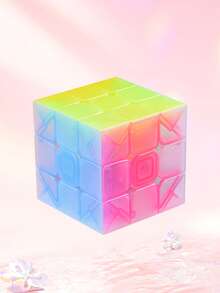 1pc Creative Jelly Cube Speed Magic Cube Puzzle Game Toy For Kids, Birthday Gift - Multicolor - View 2