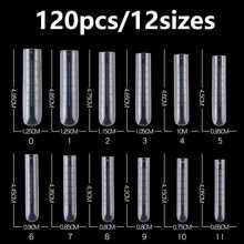 120Pcs Fake Nail Bamboo Quick Extension Tips Reusable Polygel Nails Form With Scale Uv Gel Polish Mold Sculpted Full Cover Press On Nails For Women And Girls Manicure Supplies Tools Bl06